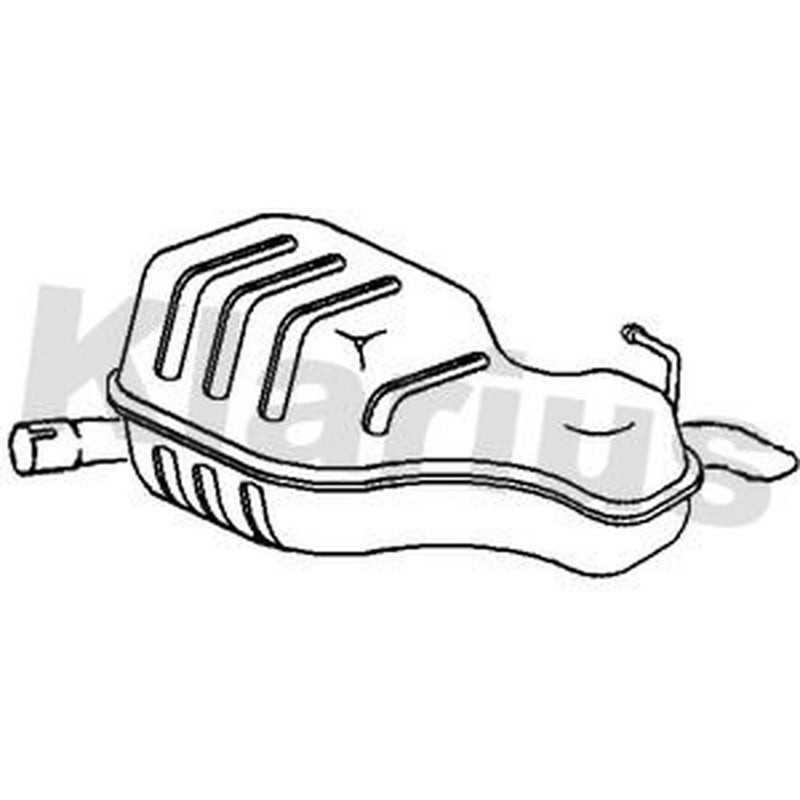 Klarius Box With Tail Pipe Rear fits Volvo V70 2005-2007