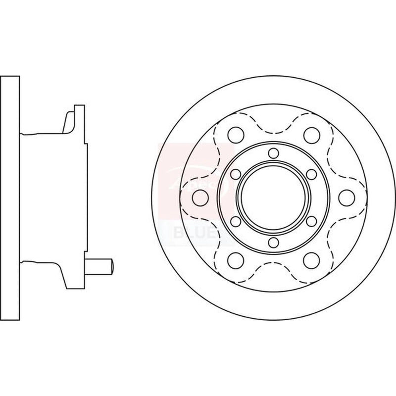 Apec 2 x Solid Front Brake Discs SDK6535-x2