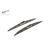 Bosch Front & Rear Super Plus Wiper Blade Set fits Renault Clio I 1996-1998 1.9
