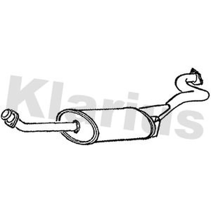 Klarius Box With Centre Pipe Centre fits Mitsubishi Pajero 1990-1999 2.5 3.0