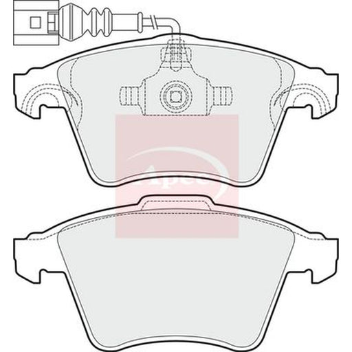 Apec Front Brake Pad Set fits VW Touareg 2003-2010 2.5