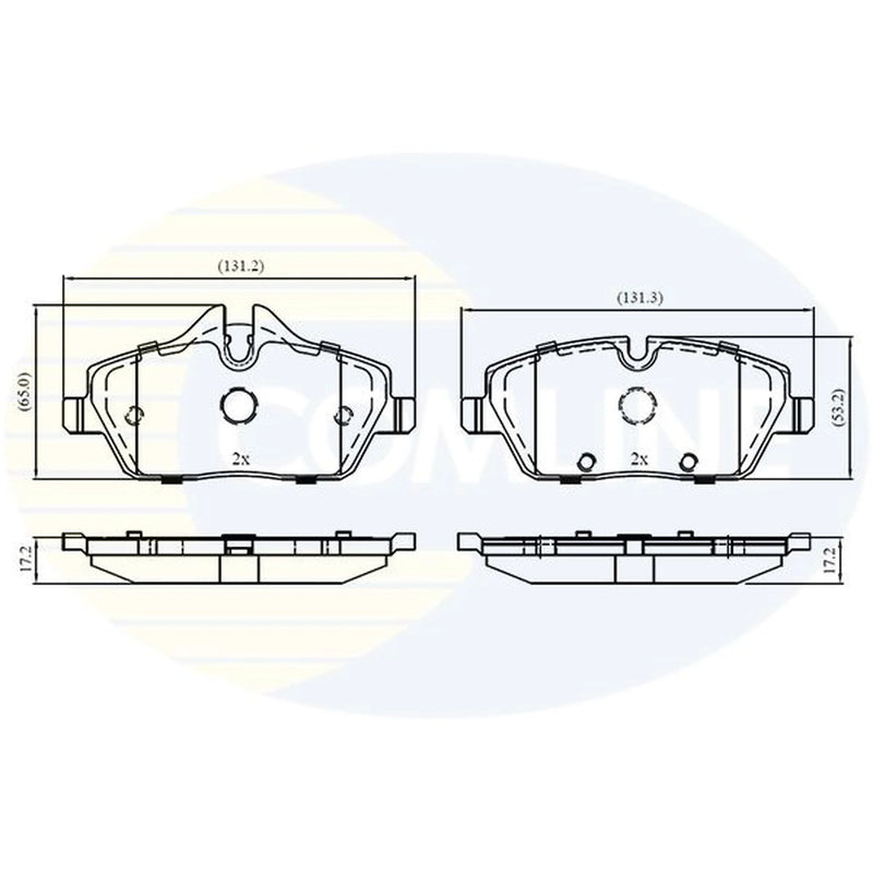 Comline 4 x Front Brake Pad Set fits BMW 2 Active Tourer 2014-2021