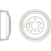 NAPA Brake Drum Assembly Rear fits Citroën C25 1981-1994 1.8 2.0 2.5