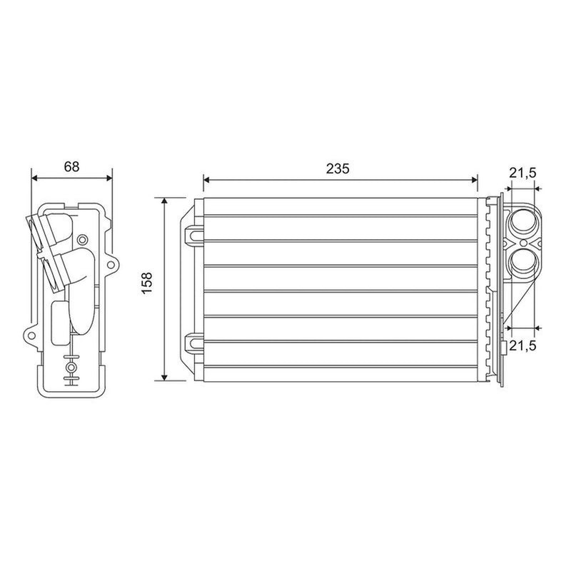 Valeo Heater Matrix Core Heat Exchanger 812215