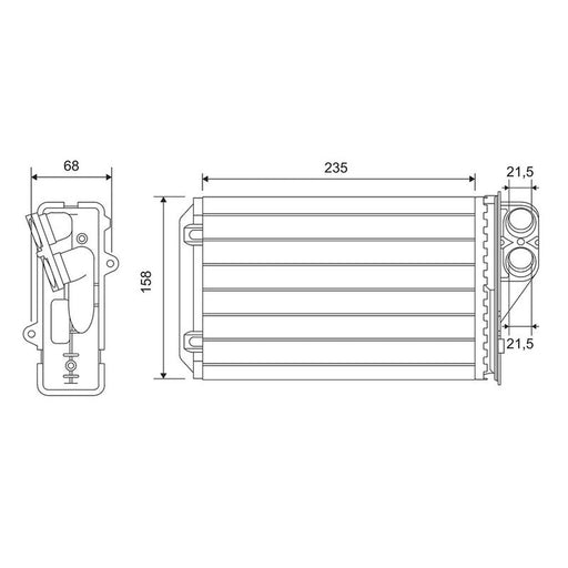 Valeo Heater Matrix Core Heat Exchanger 812215