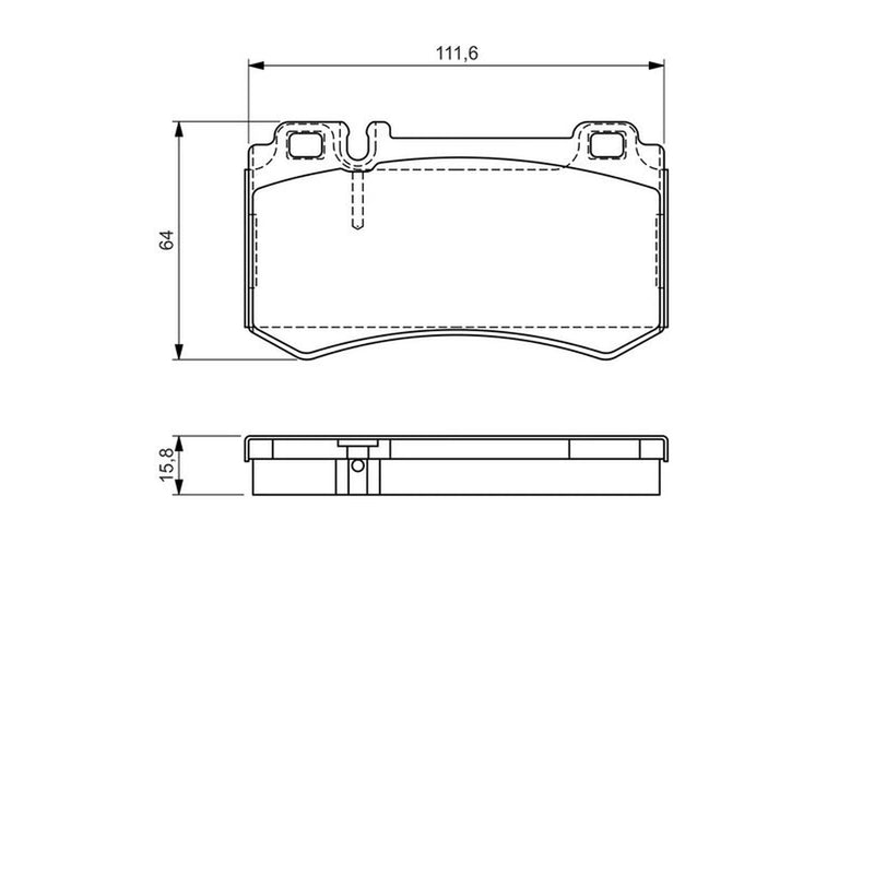 Bosch Front & Rear Pads fits Mercedes-Benz Sl 2004-2012 230.472 230.479