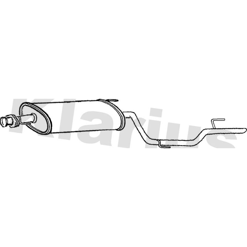 Klarius Box With Tail Pipe Rear fits Mercedes-Benz Vito 1997-2003