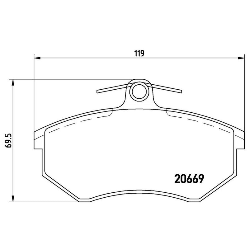 Brembo 4 x Front Brake Pad Set fits Audi 100 C2 1977-1983 2.1