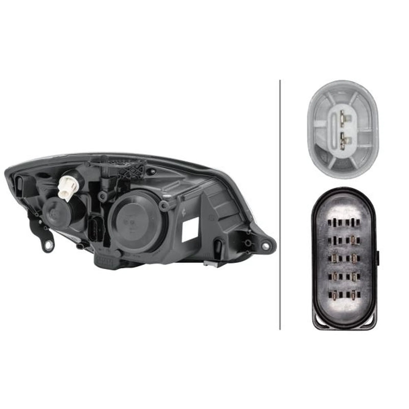 Hella Headlight Headlamp PY21W Left fits Skoda Fabia II 2006-2014