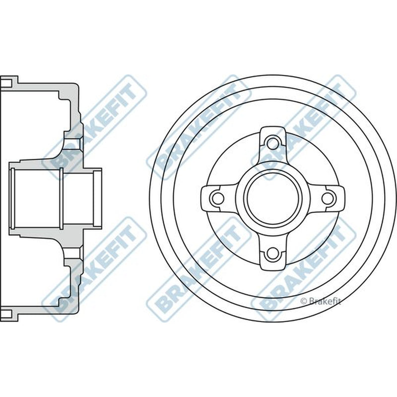 Apec Brake Drum Assembly Rear fits Opel Corsa C 2000-2009 1.0 1.2 1.3 1.4 1.7