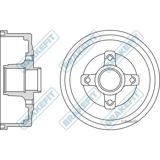 Apec Brake Drum Assembly Rear fits Opel Corsa C 2000-2009 1.0 1.2 1.3 1.4 1.7