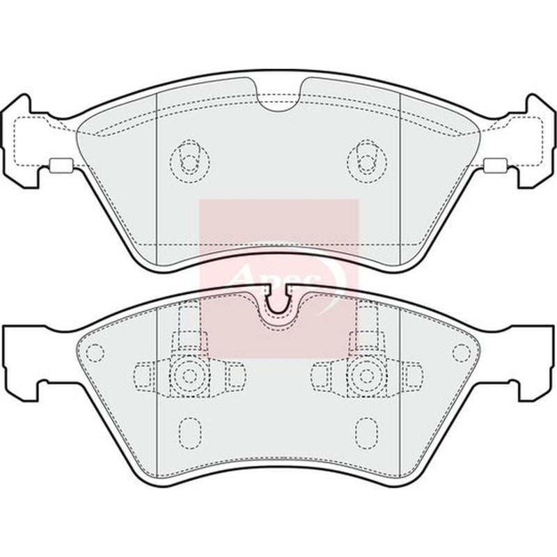 Apec Front Brake Pad Set fits Mercedes-Benz E-Class 2006-2008 211.090