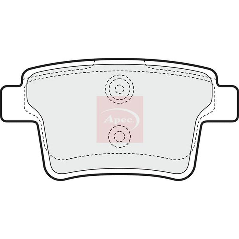 Apec Rear Brake Pad Set fits Ford Mondeo 2000-2007 1.8 2.0 2.2 2.5 3.0