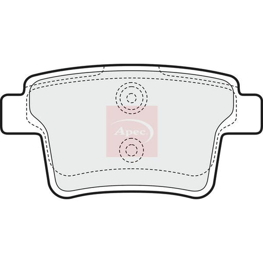 Apec Rear Brake Pad Set fits Ford Mondeo 2000-2007 1.8 2.0 2.2 2.5 3.0