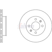 Fahren 2 x Vented Brake Discs fits Hyundai Getz 2002-2010 1.1 1.3 1.4