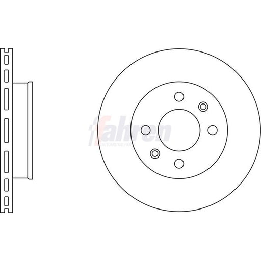 Fahren 2 x Vented Brake Discs fits Hyundai Getz 2002-2010 1.1 1.3 1.4