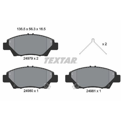 Textar Front Brake Pad Set 2497901