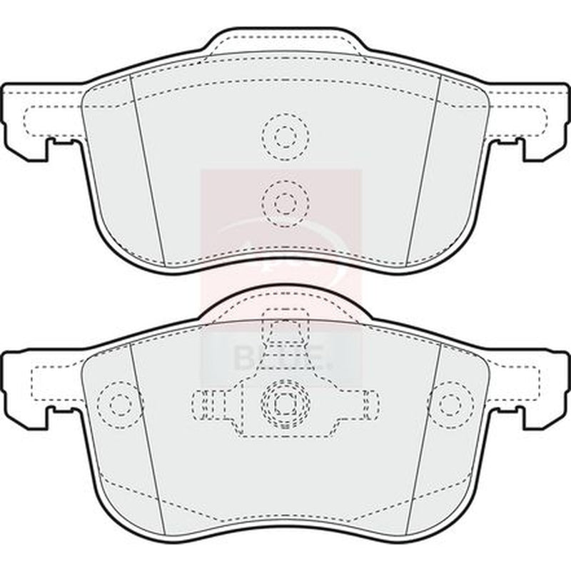 Apec Front Brake Pad Set fits Volvo S60 I 2000-2010 2.0 2.4 2.5