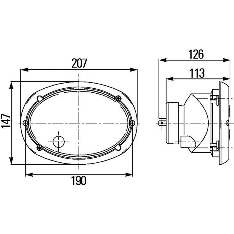 Hella Headlight Headlamp H4 Right