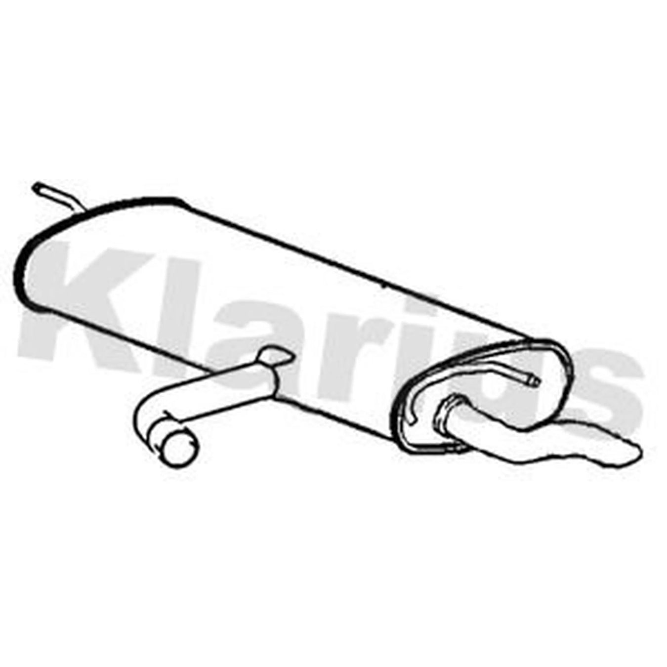 Klarius Box With Tail Pipe Rear fits Seat Ateca 2016 on 1.0