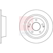 Apec 2 x Solid Rear Brake Discs SDK7391-x2