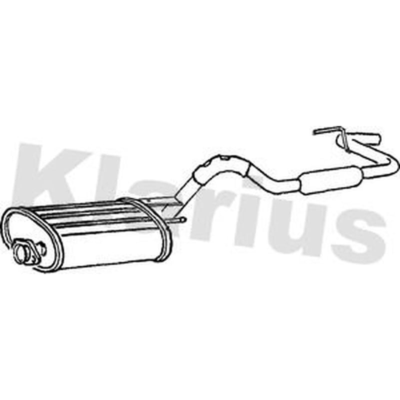 Klarius Box With Tail Pipe Rear fits Mitsubishi L200 1996-2007 2.5