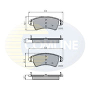 Comline Front & Rear Brake Discs & Pads fits Peugeot 306 1993-2000 1.6
