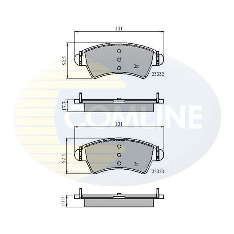 Comline Front & Rear Brake Discs & Pads fits Peugeot 306 1993-2000 1.6
