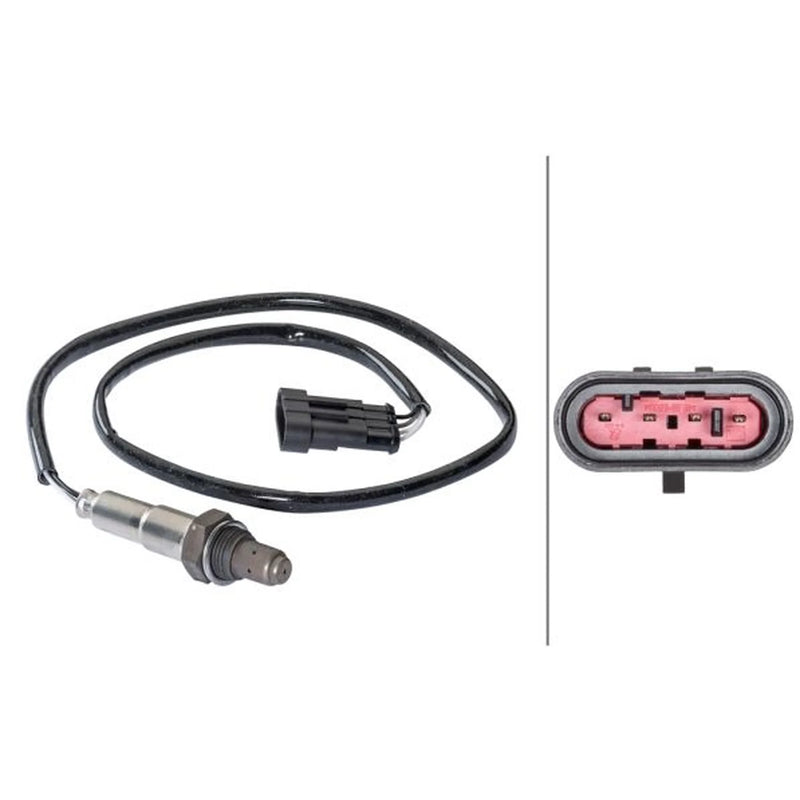 Hella O2 Lambda Oxygen Sensor after catalytic converter fits Abarth 500 2008 on