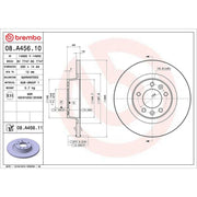 Brembo 2 x Solid Rear Brake Discs 08.A456.11-x2