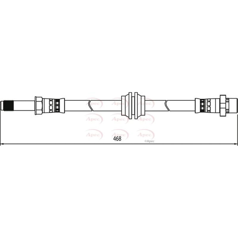 Apec Brake Hydraulic Hose Line Front HOS3905