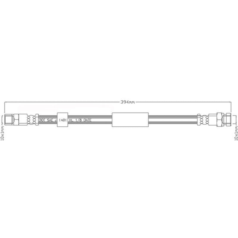Juratek Brake Hydraulic Hose Line Rear fits Ford Galaxy I 1995-2006