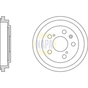 NAPA Brake Drum Assembly Rear fits Fiat Sedici 2006-2014 1.6 1.9 2.0