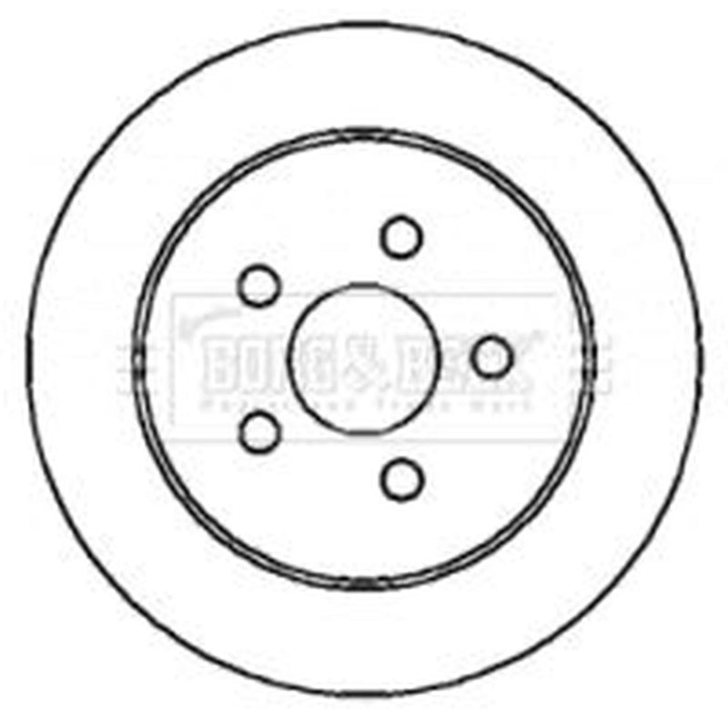 Borg & Beck 2 x Solid Rear Brake Discs BBD4373-x2