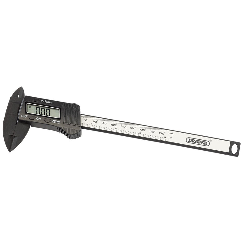 Draper Carbon Fibre Digital Caliper Gauge, 150mm or 6" 24816 Draper - Dynamic Drive