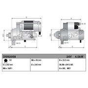 Denso Starter Motor 24V 4.5kW 10 Teeth