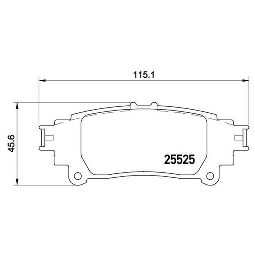 Brembo 4 x Rear Brake Pad Set fits Lexus Gs 2012-2018