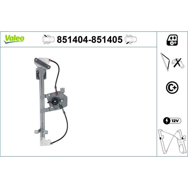 Valeo Electric Window Regulator Lifter Left Rear 851404