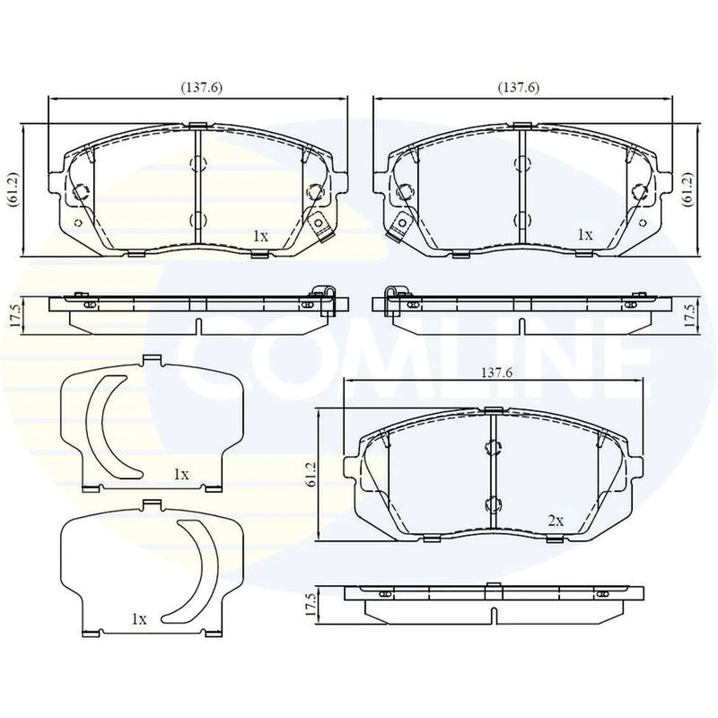 Comline Front & Rear Brake Discs & Pads fits Kia Sportage III 2010-2015 2.0