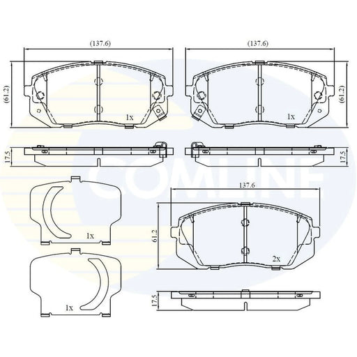 Comline Front & Rear Brake Discs & Pads fits Kia Sportage III 2010-2015 2.0