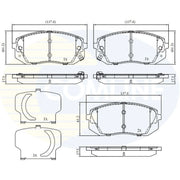 Comline Front & Rear Brake Discs & Pads fits Hyundai Tucson 2015-2020 1.6 2.0