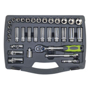 Sealey Socket Set 34pc 3/8"Sq Drive 6pt WallDrive® Metric Sealey  - Dynamic Drive