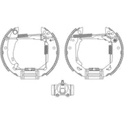 Mintex Brake Shoe Set Axle Kit fits Peugeot 306 1994-2001 1.1 1.4 1.6