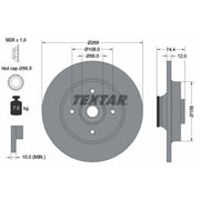 Textar 2 x Solid Rear Brake Discs 92168703-x2