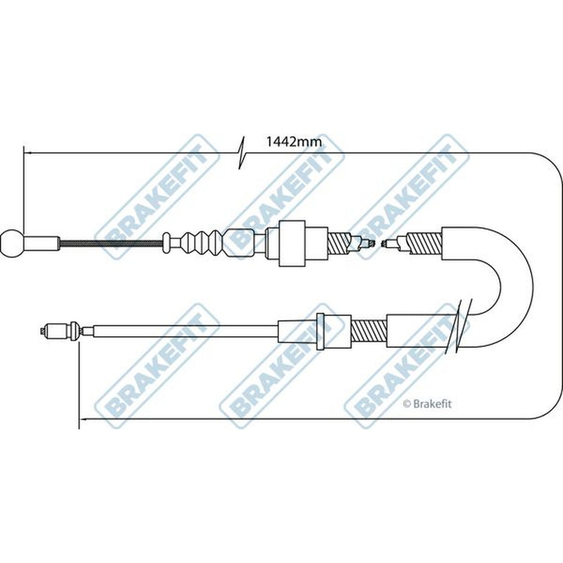 Apec Handbrake Cable Left Rear fits Citroën C2 2003-2012 1.1 1.4
