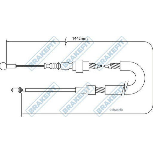 Apec Handbrake Cable Left Rear fits Citroën C2 2003-2012 1.1 1.4