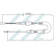 Apec Handbrake Cable Right Rear BBC3042