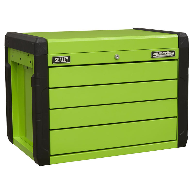Superline Pro Superline PRO Push-to-Open Topchest 4 Drawer - Green APPD4G Superline Pro - Dynamic Drive