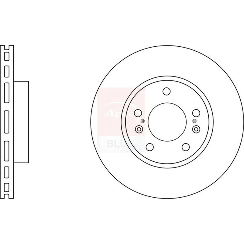 Apec 2 x Vented Front Brake Discs SDK6792-x2