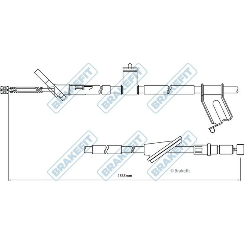 Apec Handbrake Cable Left Rear BBC3215